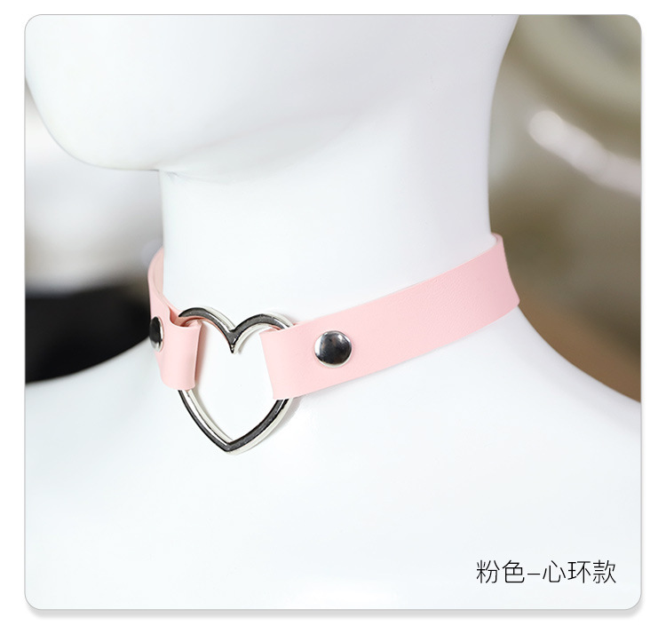 Jiuai Silicone Collar with Bell and Traction Chain for Adult Role Play — detail image 7