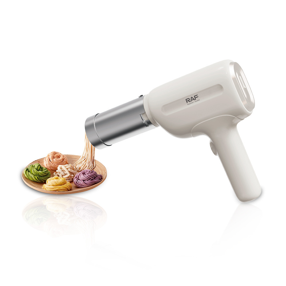 Máquina de fideos transfronteriza estándar europea RAF Máquina de prensado de fideos inalámbrica de mano Máquina de prensado de fideos portátil para el hogar superficie de prensado eléctrico