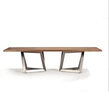 美式铁艺实木餐桌创意复古长桌子书桌会议桌简约电脑桌客厅写字台
