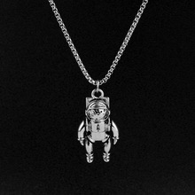 民族风钛钢项链 关节活动太空人毛衣链 星晨大海男女个性项链批发