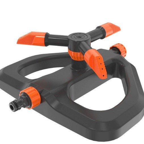 园艺灌溉 塑料360度全自动旋转大三叉洒水器喷头 Amazon推荐产品