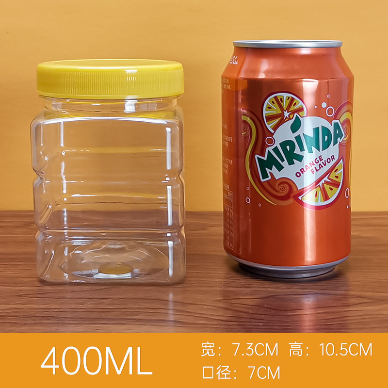 Botella cuadrada de 400 ml (en 0,8 kg de agua)