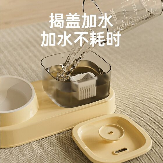 Pet Electric Water Dispenser Cat Bowl Anti-overturning Large Capacity Water Dispenser Circulating Water Food Integrated Bowl Dog Double Bowl