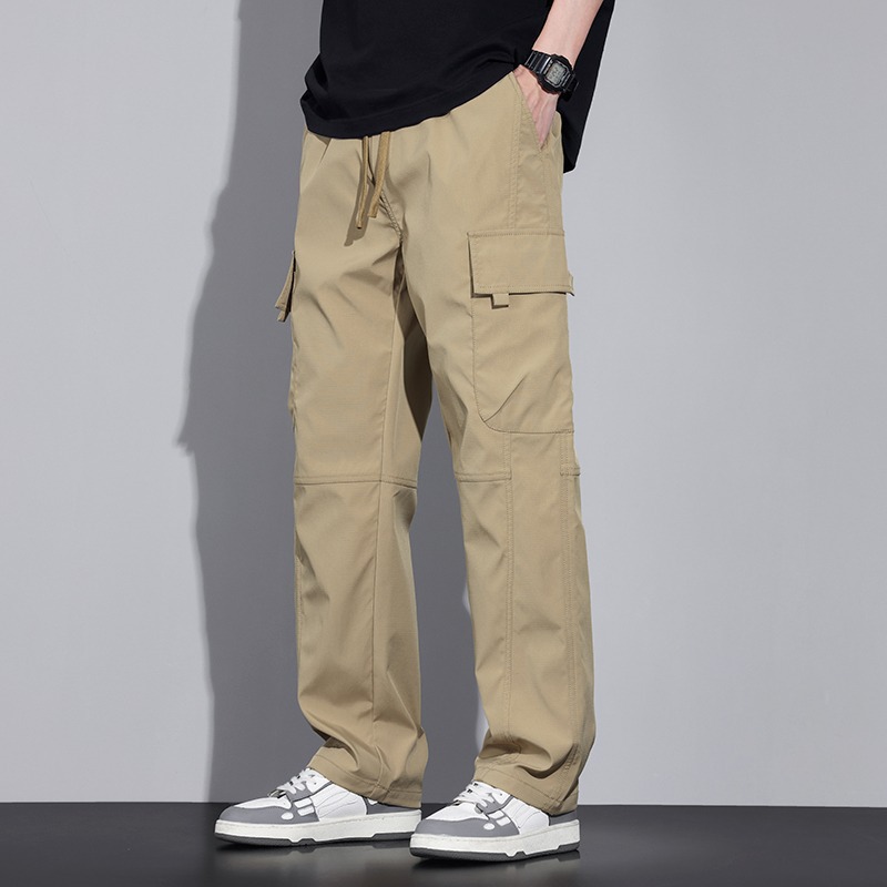 Source Manufacturer New Multi-Pocket Youth Pants Men's Casual Pants Spring and Summer Cargo Pants Men's Trendy Brand Loose