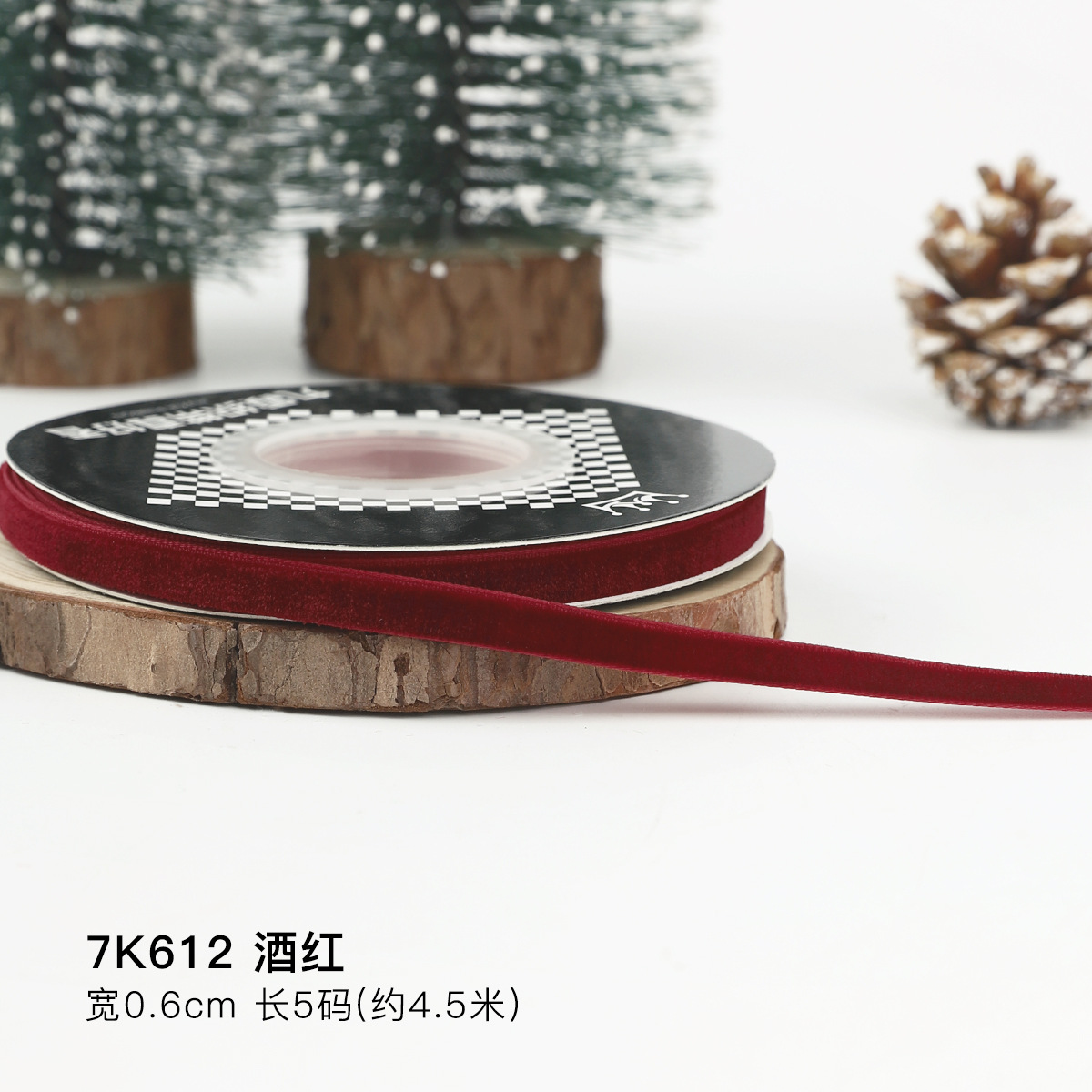 Año Nuevo vino al por mayor transfronterizo cinta de terciopelo cinta de regalo de Navidad arco DIY hecho a mano