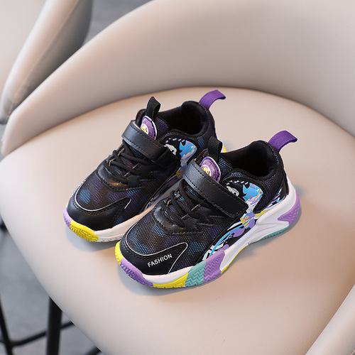 Dropshipping boys' sports shoes  spring and autumn new style breathable mesh running shoes girls light-soled casual shoes