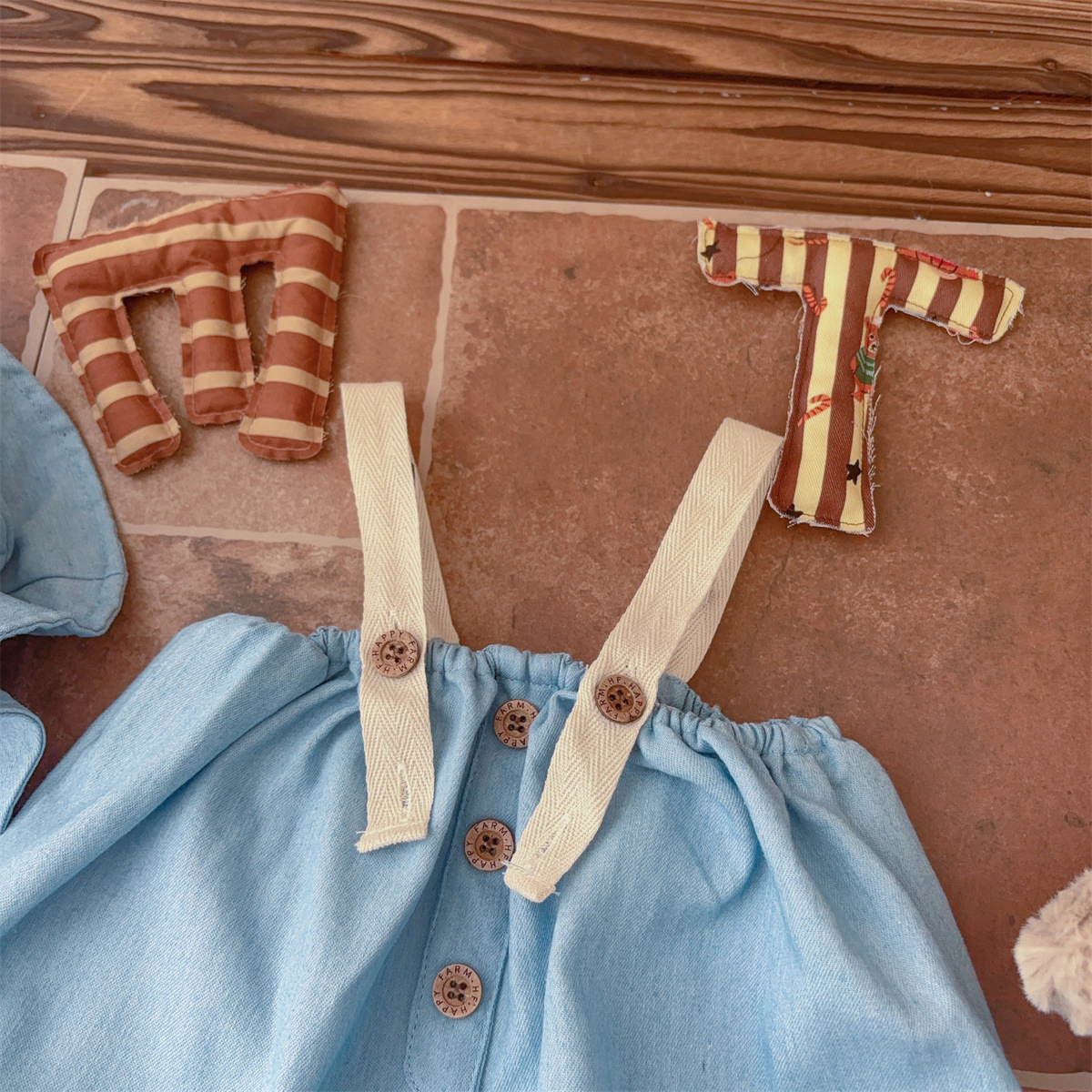 Youhe 2025 verano nuevo estilo casual para hombres y bebés mono de color sólido traje de salida para bebés sombrero para el sol babero