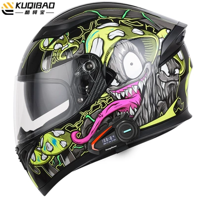 Safety Gray 3C Certification, Motosiklet kaskı (dəbilqə) - poison-mushroom-with-k20-bluetooth-m