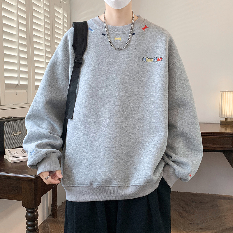 Teenage Boys' Round Neck Sweatshirt, Spring and Autumn Style, Loose Fit, Trendy and Stylish Long Sleeve Top for Middle and High School Students Teenage Boys' Round Neck Sweatshirt, Spring and Autumn Style, Loose Fit, Trendy and Stylish Long Sleeve Top for Middle and High School Students