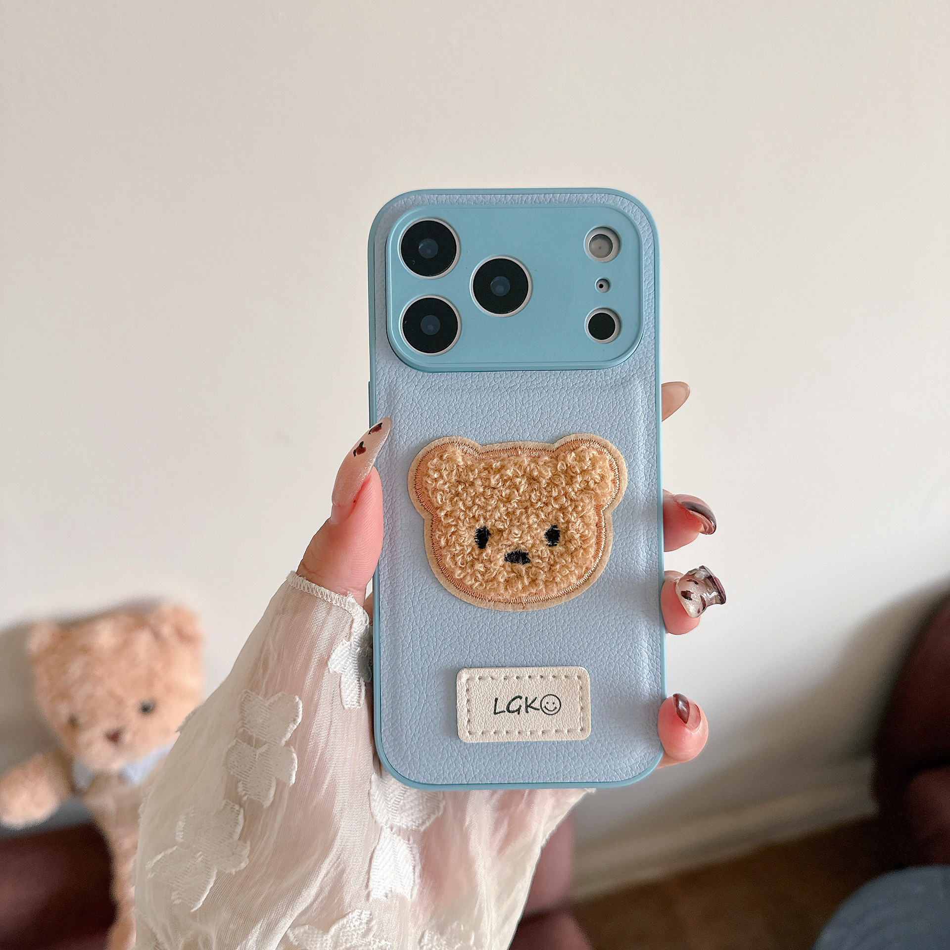 Nuevo iPhone17ProMax caso de teléfono celular, accesorios de piel de oso, caso de protección contra caídas, Apple 17 al por mayor image 11