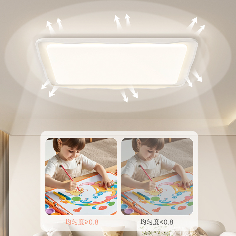 [Seleccionado cuidadosamente] La luz principal de la sala de estar es moderna, simple y atmosférica 2025 nueva lámpara de techo de dormitorio de espectro completo de estilo crema