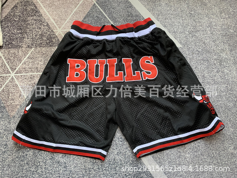 Comercio exterior pantalones de fútbol al por mayor Warriors Lakers 76 caliente Raptor mágico bolsillo bordado pantalones cortos pantalones de baloncesto NFL