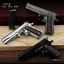 1:2.05全金属M1911手枪玩具模型可抛壳拆卸拼装男孩玩具 不可发射