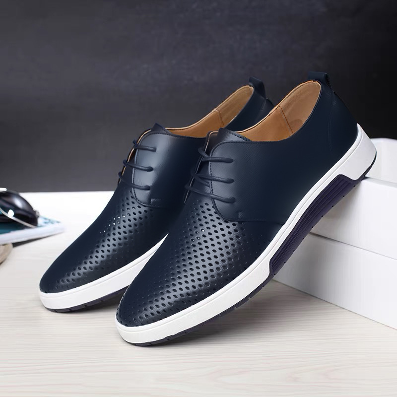 奥孚鞋业2390春秋季商务男鞋时尚休闲皮鞋  大码跨境正装缕空凉鞋