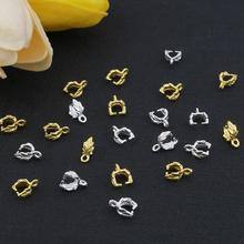 diy饰品配件合金发簪 树叶瓜子扣 项链挂头卡头挂玉扣头项链卡头