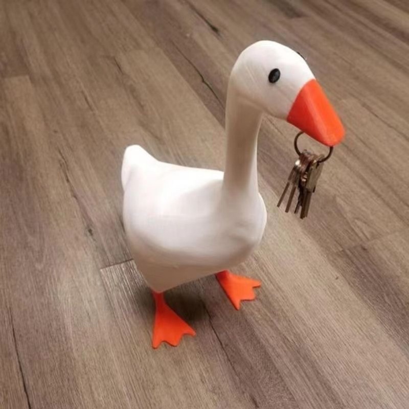 跨境鸭子收纳创意diy吸磁铁树脂鸭子雕塑摆件 钥匙收纳装饰品设计|undefined