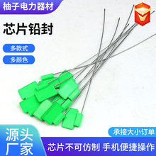 智能芯片钢丝铅封可追溯防篡改一次性防伪防盗物流芯片电子铅封