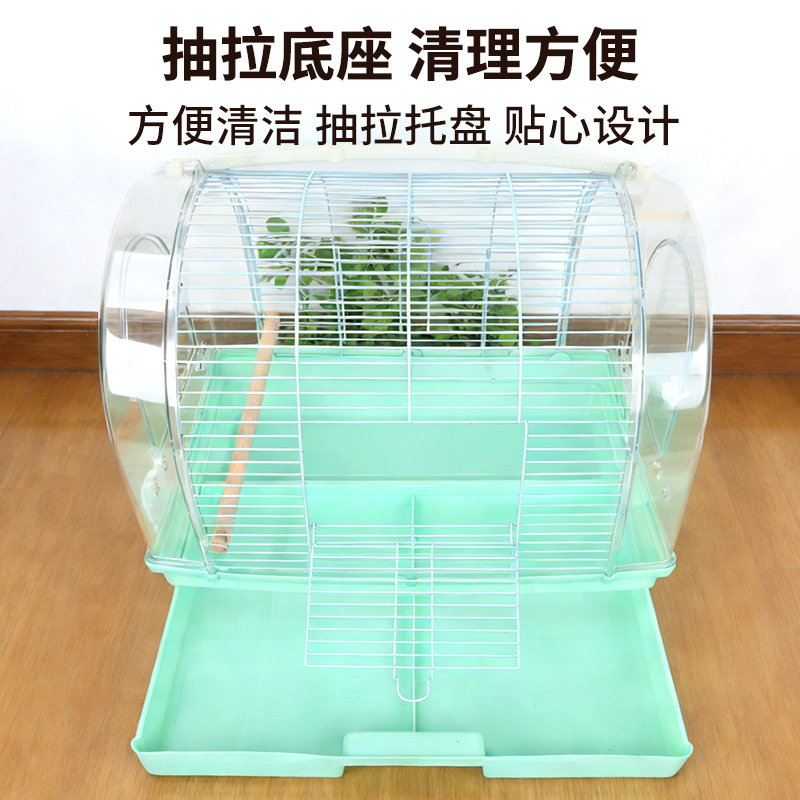 42cm papagaios fuera de la jaula de seda transversal al aire libre Peony Xuanfeng especial pequeño portátil para llevar la jaula de pájaros