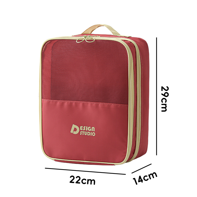 Caja de zapatos de sarga de dopamina Caja de zapatos de almacenamiento de gran capacidad a prueba de polvo La bolsa de almacenamiento engrosada puede contener tres pares de bolsas de almacenamiento de zapatos