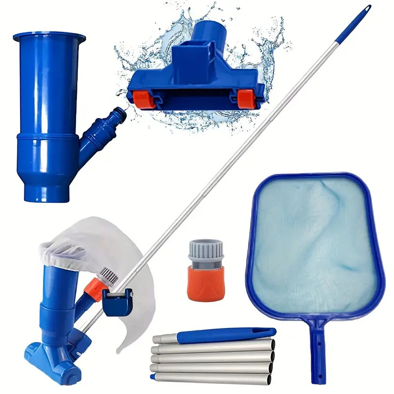 Cross-Border Hot-Selling Pool Cleaning Tools with Bottom Brush Suction Head Pool Cleaning Vacuum Jet Tool Factory Direct Sales