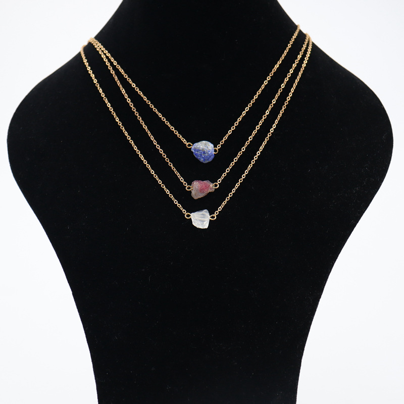 Fashion Geometric Agate Plating Natural Stone Necklace 1 Piece