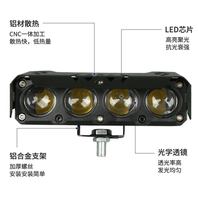Hooded Front Headlight for Electric Vehicles, Motorcycle headlights, headlights