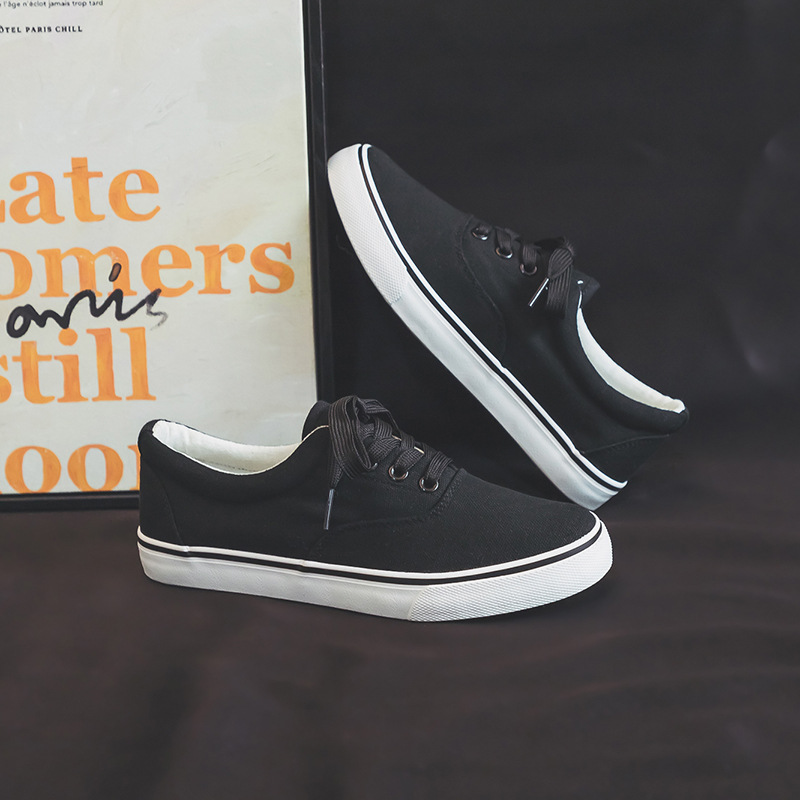 Harajuku versátil zapatos blancos para mujeres 2026 nuevos zapatos de skate super caliente para parejas zapatos de lona de color sólido calzado casual vulcanizado image 8