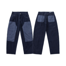 古也服饰 日系潮牌2025秋冬新款贴布拼接伐木裤男灯芯绒休闲长裤