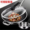 316 Stainless steel wok non-stick cookware Coating Two-sided household Frying pan Electromagnetic furnace Gas currency Cookware