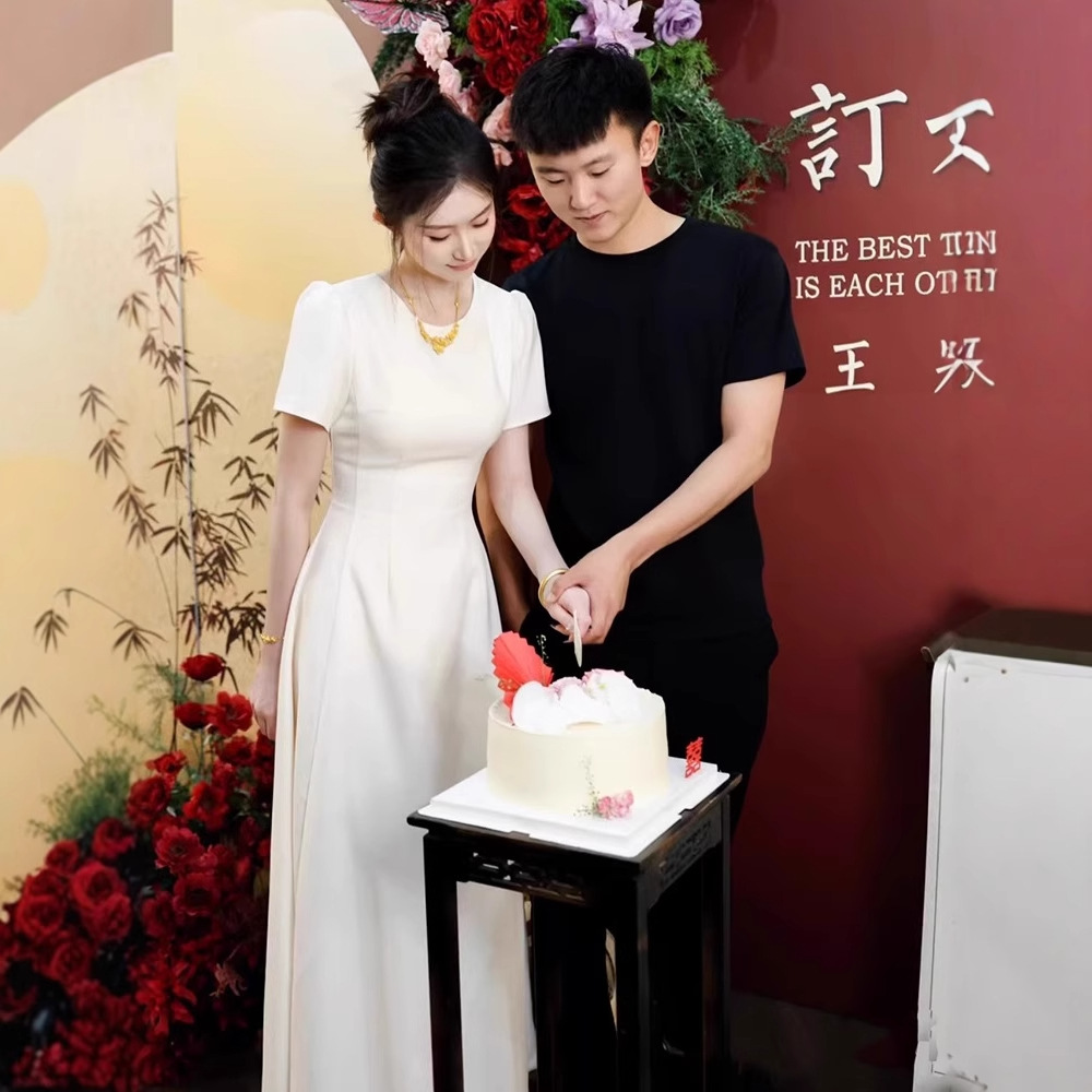 License Registration White Dress Evening Dress Usually Wear Engaged Bride Toast Dress dress Bride Morning Gown Women Summer