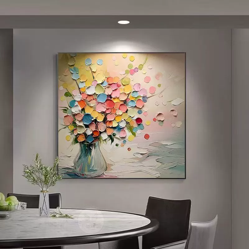 △Dafen Village Oil Painting Restaurant oil painting pickup and leaking purely handmade finished paintings hanging paintings restaurant paintings