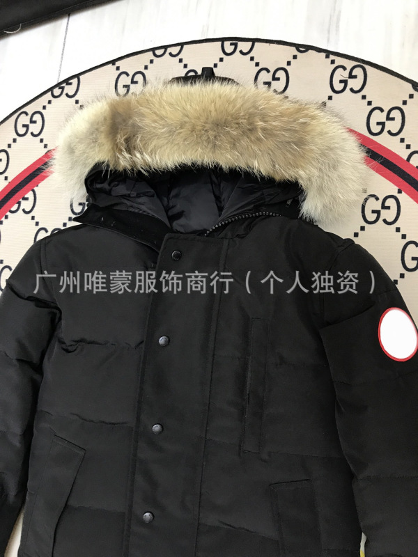 外贸专供羽绒服男士派克大衣外套带狼毛|undefined