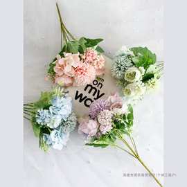 清仓！假花仿真花束塑料花小束把花玫瑰绢布花干花家居摆设装饰
