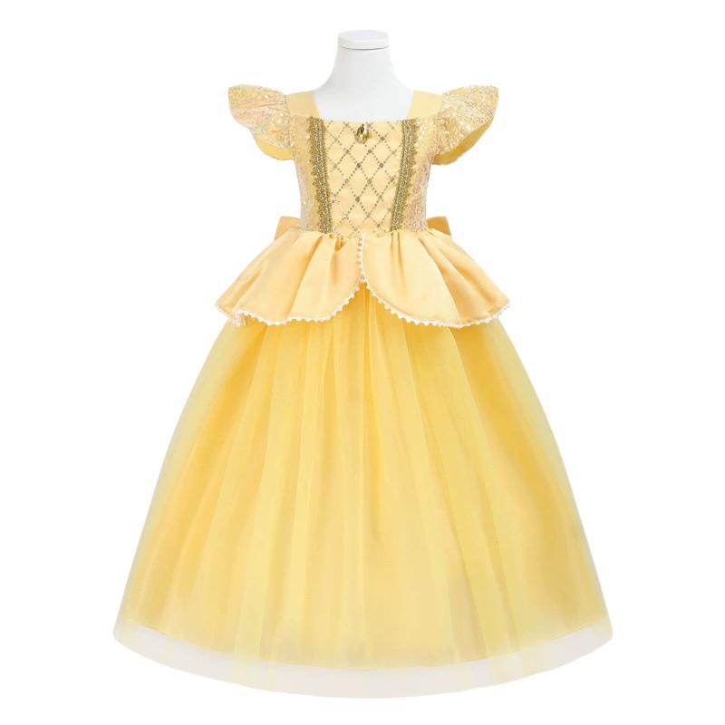 Европейская и американская принцесса платье из пряжи юбка с блестками юбка бант вечеринка платье 2024