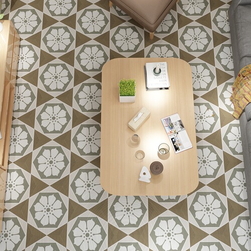 Wallpaper self-adhesive wholesale Rental house renovation tile floor stickers PVC floor stickers kitchen oil-proof stickers high temperature resistance