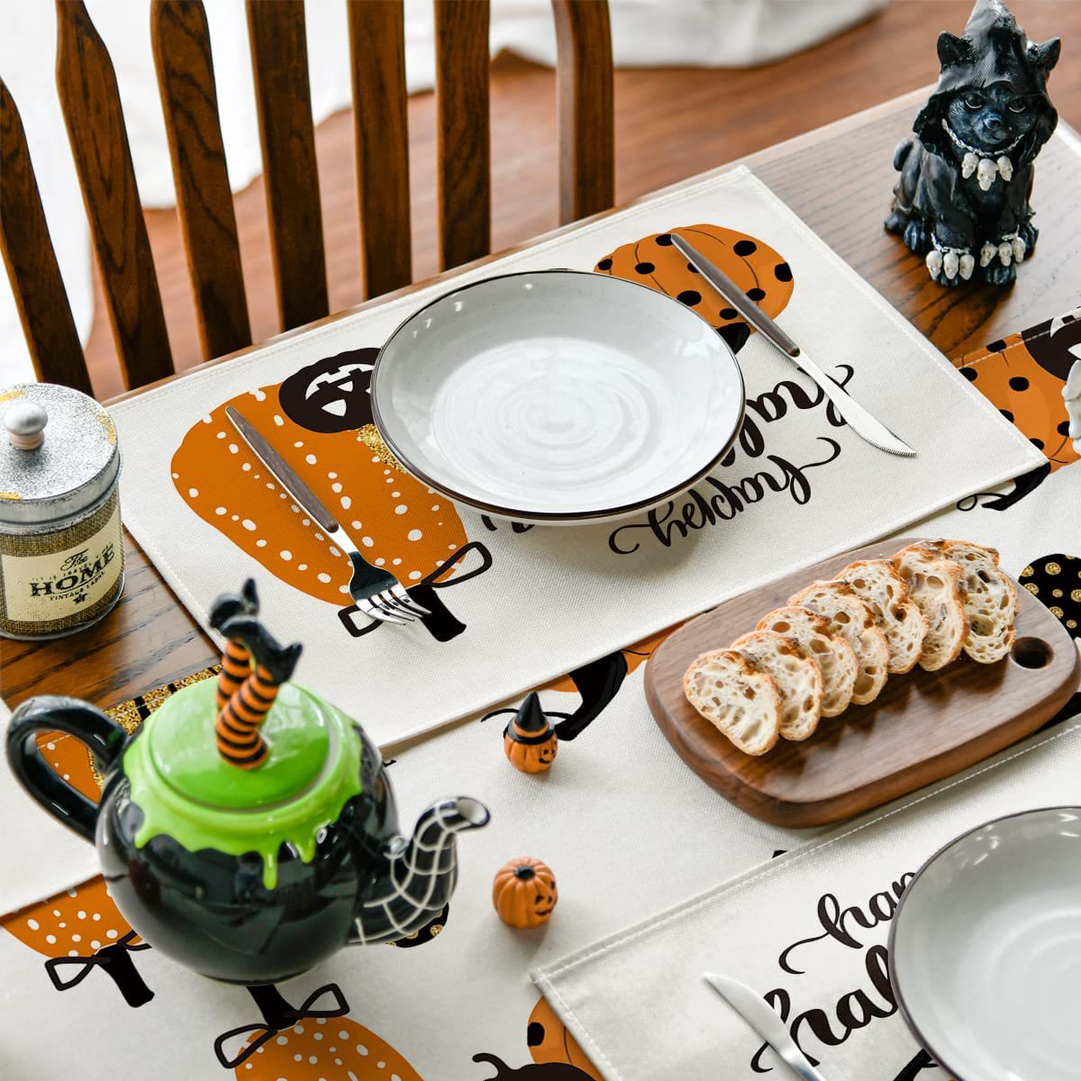 110g Weight Tablecloths Home Textiles & Decor Type tablecloth Event & Party Supplies 1 Piece, 1 Set Quantity Casual, Party Occasion Linen Material Halloween, Day of the Dead Festival Skull Pattern Funny Style Halloween Day Of The Dead Funny Skull Linen Casual Party Tablecloth Party Supplies Tableware 1 Piece 1 Set 3
