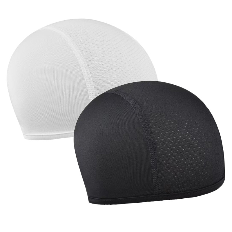 骑行小帽摩托车内胆速干自行车内衬帽网眼弹力透气户外运动帽子