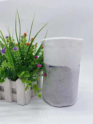 Non-woven fabric Bundle pocket System Round towel Drawstring bag Tea cup bag can be printed LOGO