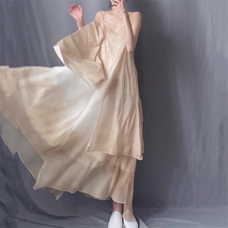 Solid color summer slip dress sleevless