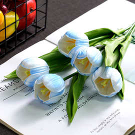 PU皮花苞郁金香马蹄莲仿真花家居客厅餐厅摆件婚礼拍照道具仿真花