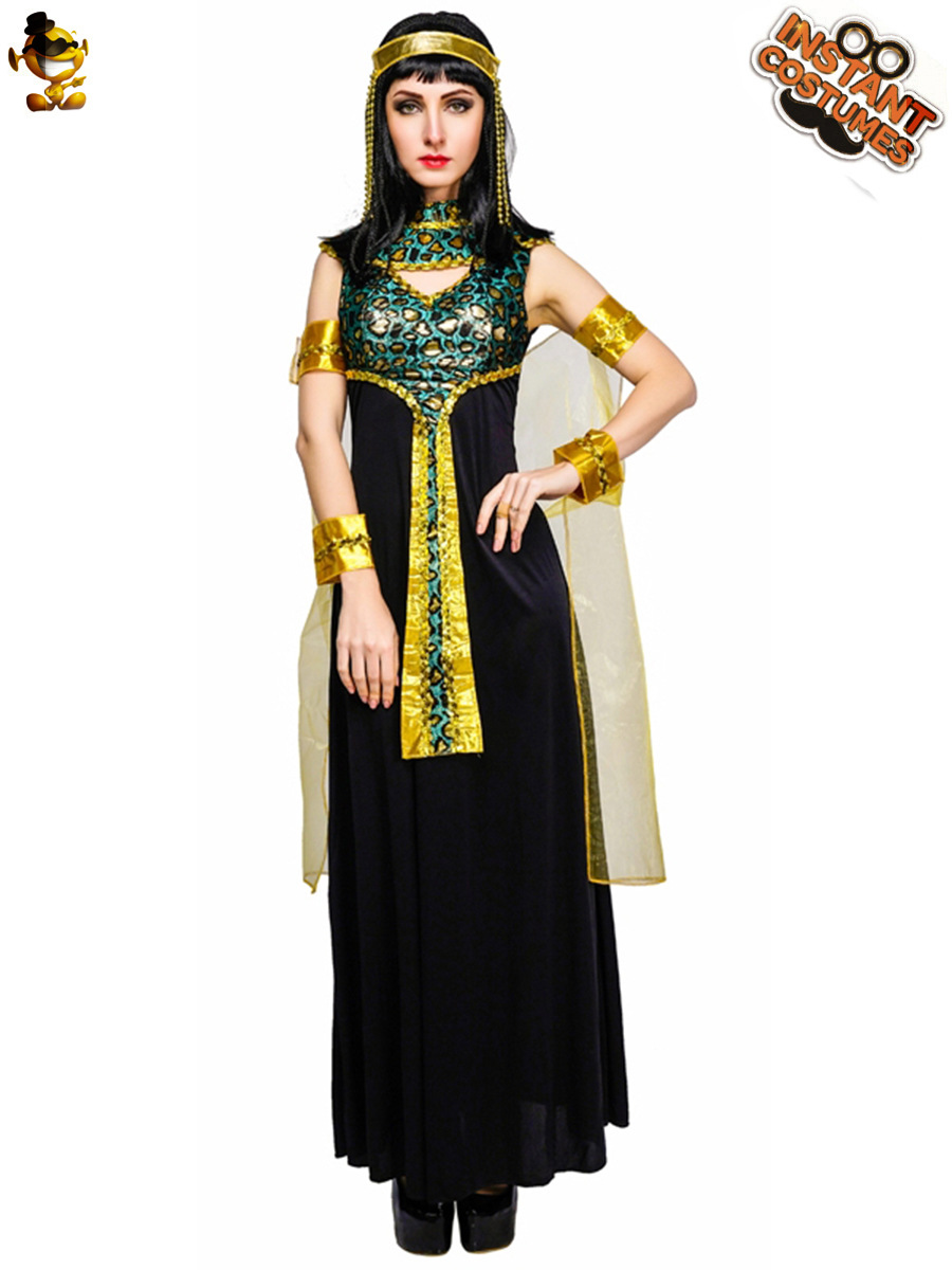 Halloween de las mujeres adultas de Cleopatra traje femenino grande antiguo egipcio reina rendimiento etapa traje de fiesta