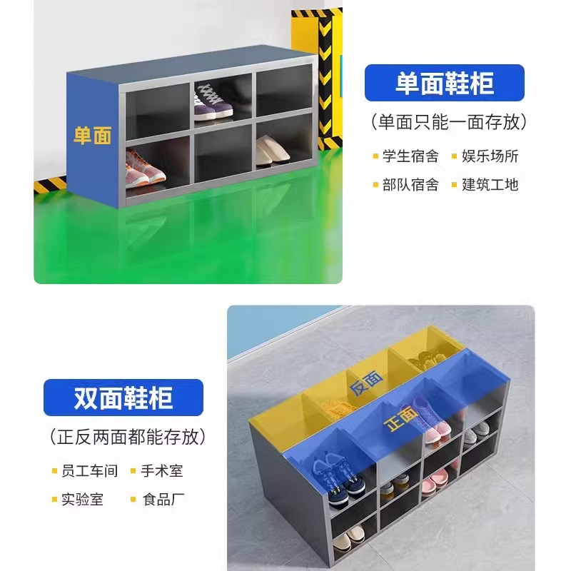 Gabinete de zapatos de acero inoxidable personal de fábrica de alimentos sin polvo taller de purificación de laboratorio armario de almacenamiento de taburetes de cambio de zapatos