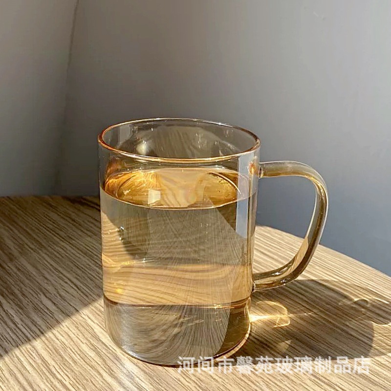 簡約玻璃杯子七彩水杯牛奶杯果汁杯炫彩透明彩色飲料杯批發