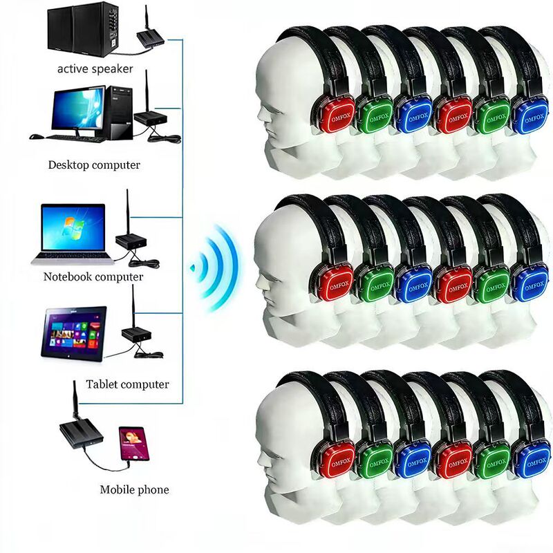 New Luminous Bluetooth Headphones, Head-Mounted Headphones for Bars, Concerts, Silent Parties, and Disco Headphones