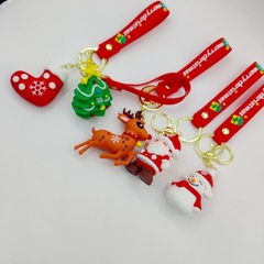 大型アニメかわいいクリスマス新年プレゼント雪だるま老人クリスマスツリーペンダントキーホルダー卸売り