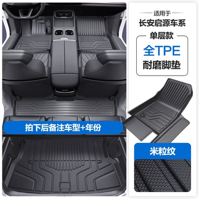 the Door Sills, Modelə uyğun ayaqaltı - please-leave-a-message-or-note-the-model-year-when-placing-an-order-rice-grain-pattern-tpe-door-sill-mat-tpe-trunk-mat