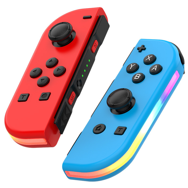 Interruptor joycon mango izquierdo y derecho NS vibración del cuerpo juego Bluetooth mango inalámbrico RGB luz deslumbrante