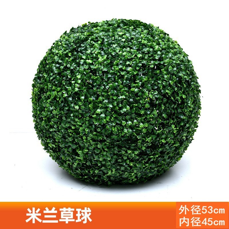 Planta Artificial Decorativa, Bola de Milán Verde, Decoración de Techo, Flor Artificial de Plástico, Exhibición de Inauguración de Centro Comercial, Bola de Hierba de Eucalipto