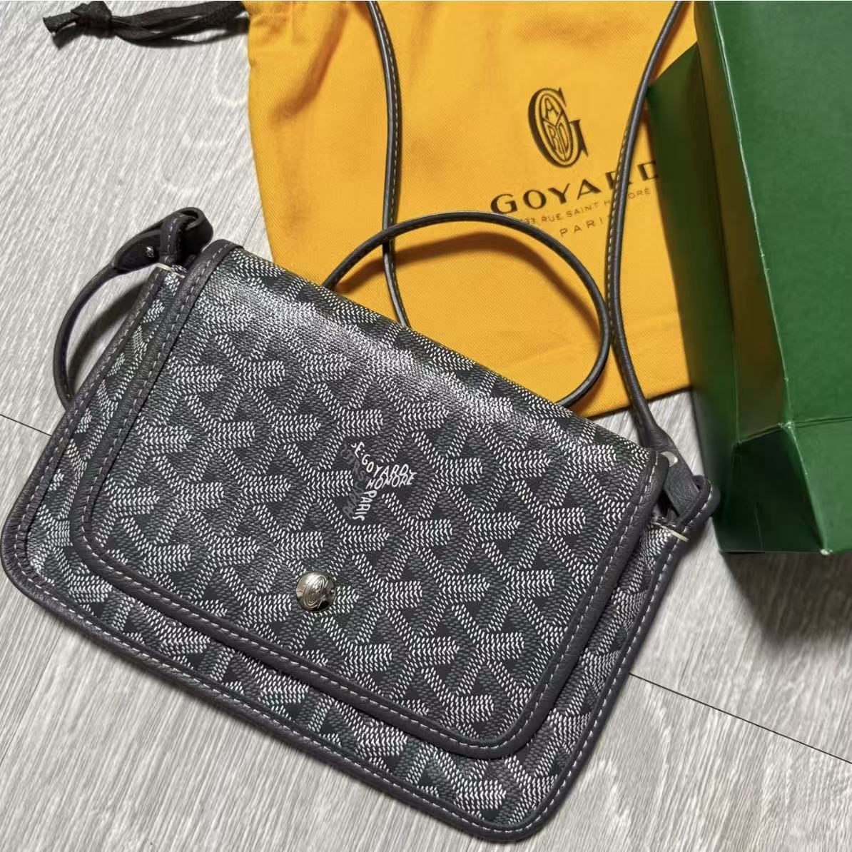 Goyard戈雅 WOC信封包 狗牙老花Y字满印三层包手拿包单肩斜挎包