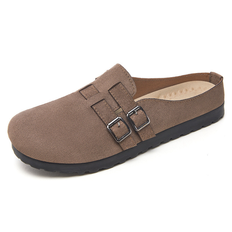 Zapatos de mujer 2026 primavera de moda casuales zapatos Boken un pedazo de zapatillas coreanas de medio raspón